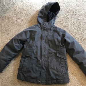 Girls grey North Face coat size 7/8